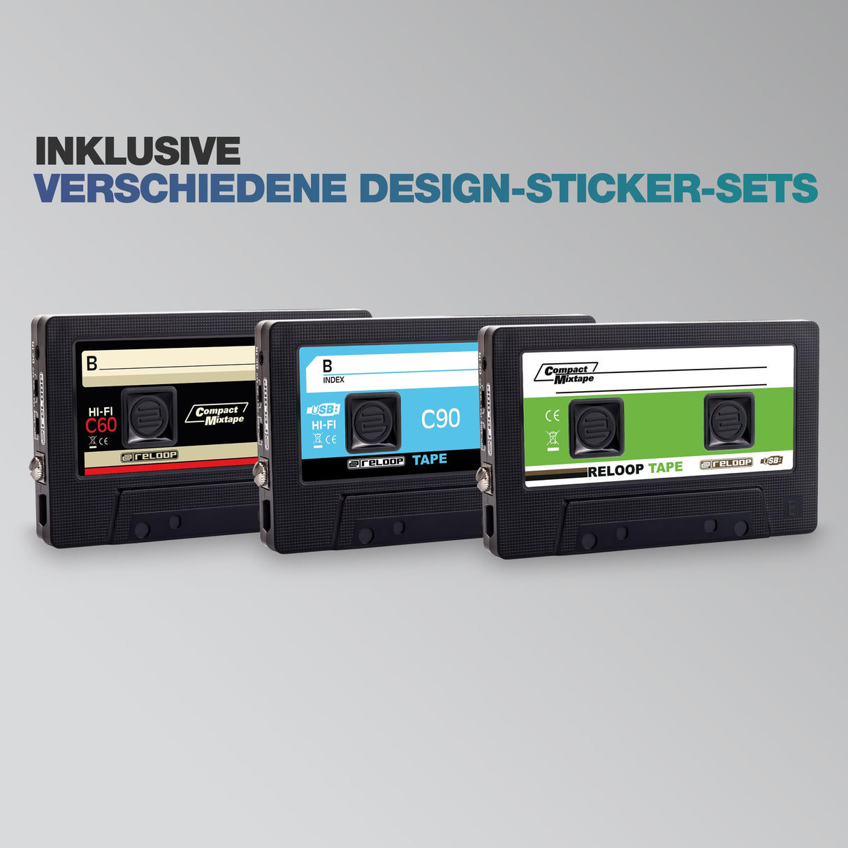 Reloop Tape - Grabadora de mezclas USB con aspecto de cinta retro