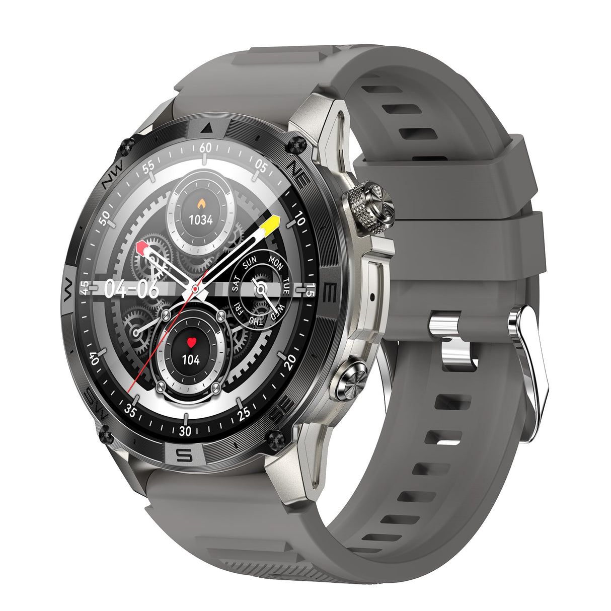 VALDUS VG40 Pro (2025) Grey, Reloj de Salud, Reloj Inteligente, con función de teléfono, Pantalla AMOLED, Deportivo, Robusto, Gris, Normal, Gris, Normal