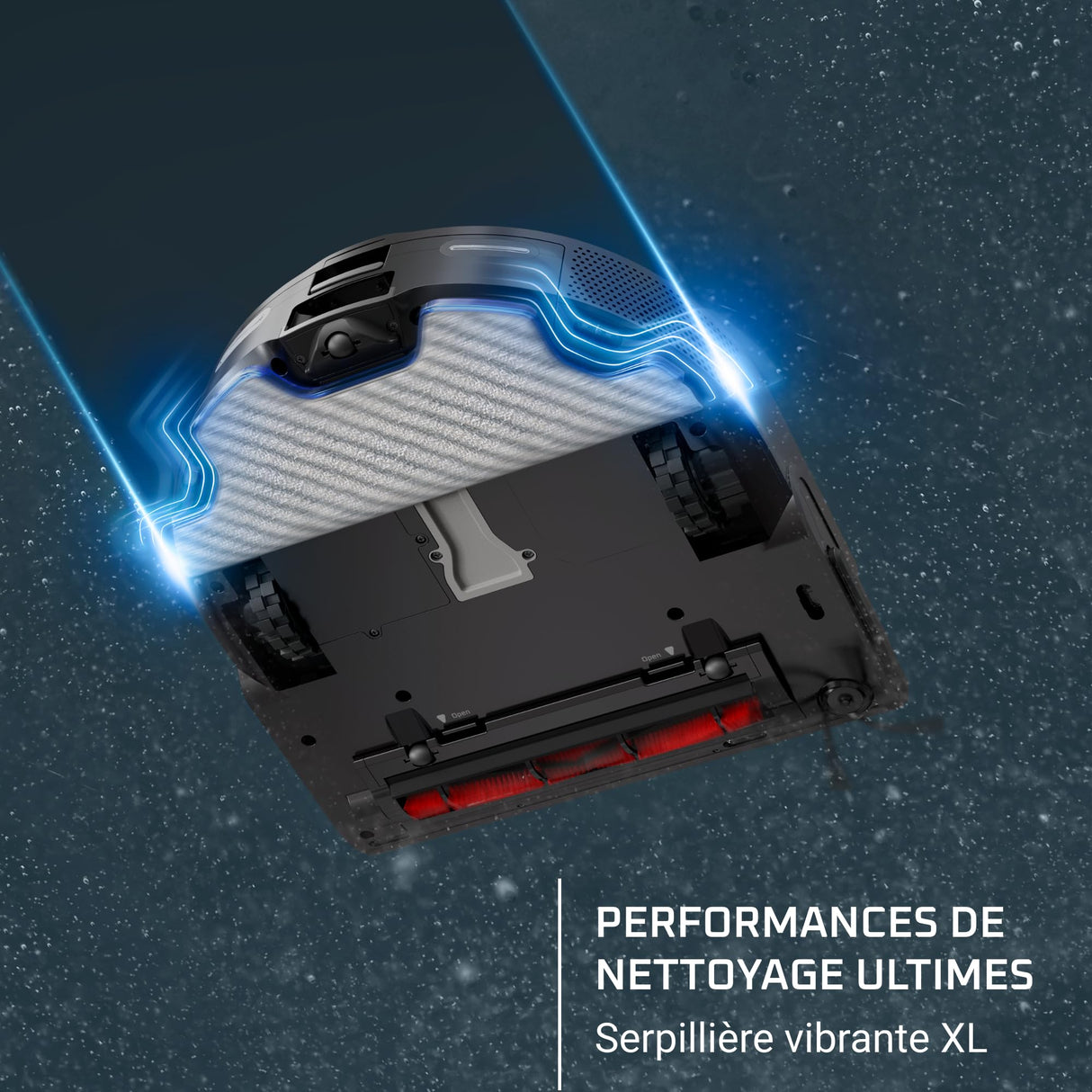 Rowenta RR9695 X-Plorer Serie 240+ Robot Aspirador AI, modelo de animales y alergias, cepillo eléctrico animal extragrande, trapeador vibrante, diseño en ángulo recto para un fácil acceso en cualquier