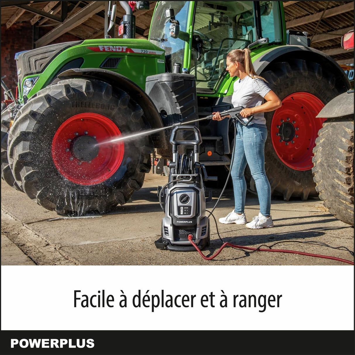 Powerplus Hidrolimpiadora Eléctrica POWXG90421 - Limpiadora de Terrazas de 2200 W, 170 Bares y 50 °C - con Manguera de 8 m y Accesorios Incluidos