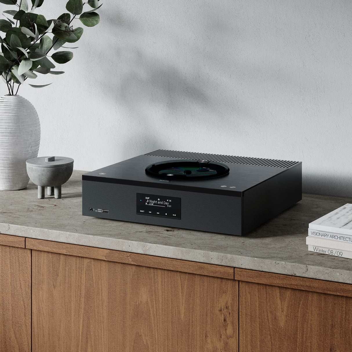 Technics SA-C100EG-K Network con Reproductor de CD, Radio DAB+, USB, Bluetooth y Chromecast Integrado, AirPlay 2, Phono MM, Wi-Fi, Negro