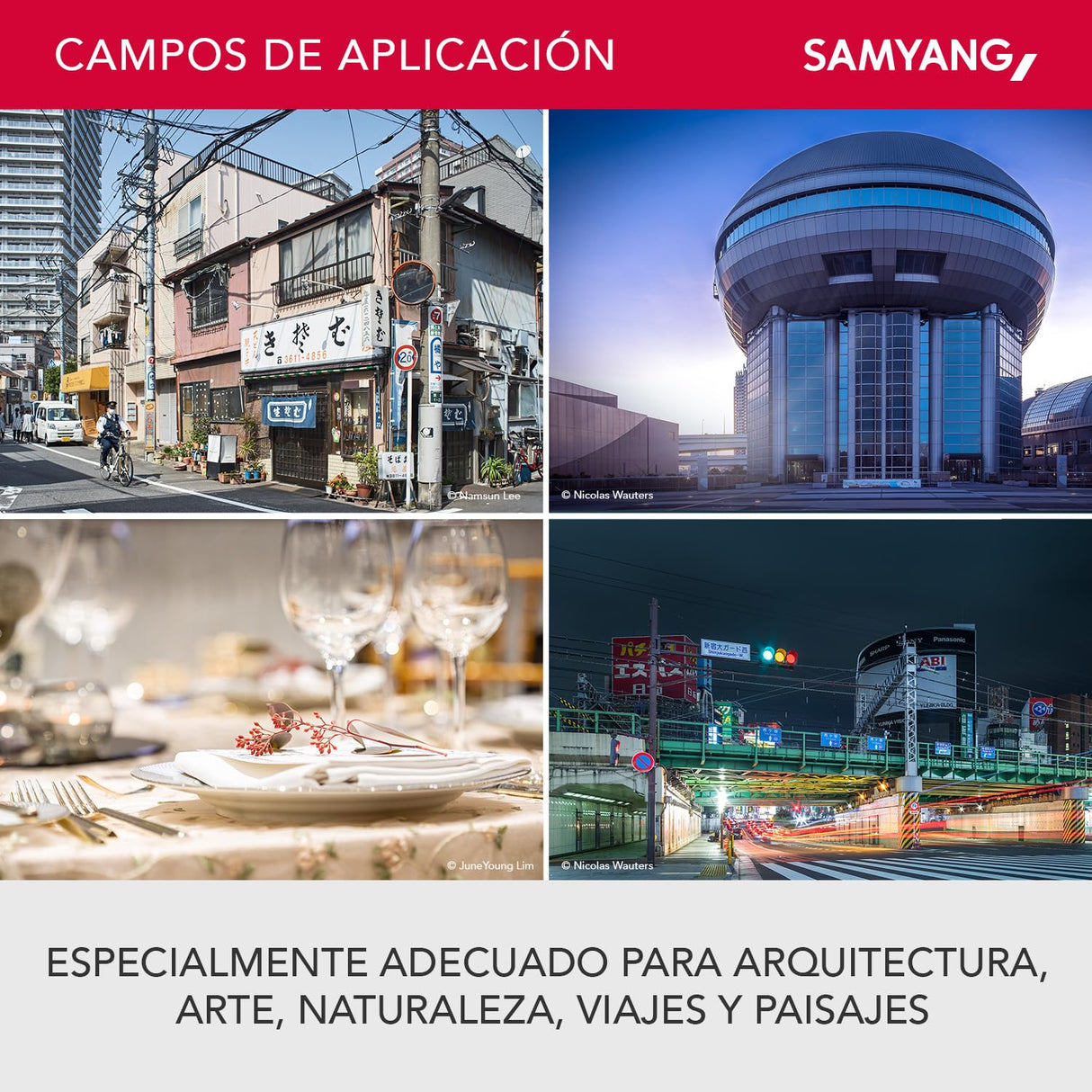 Samyang F1110903101 - Objetivo fotográfico DSLR para Nikon (Distancia Focal Fija 24mm, Apertura f/3.5-22 T/S ED AS UMC, diámetro Filtro: 82mm), Negro