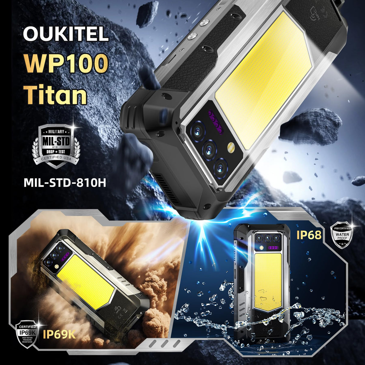 OUKITEL WP100 Titan (NFC - 6.8'' - 16/512GB - 33000mAh) Black