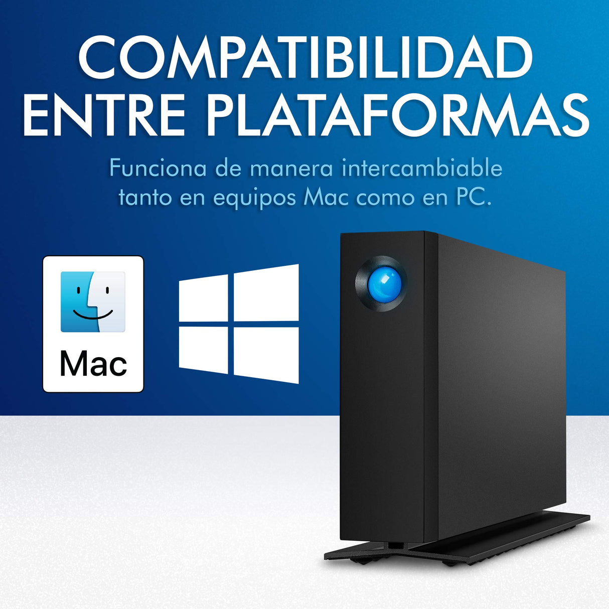 LaCie d2 Professional 20TB — USB‑C Disco duro externo de sobremesa, para Mac y Windows — incluye Rescue Data Recovery