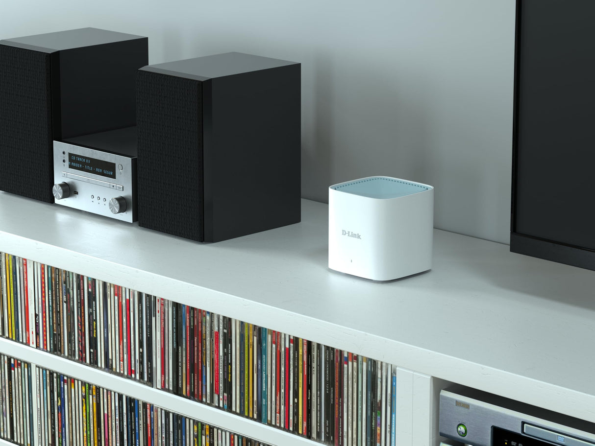 D-Link M15-2 Eagle Pro AI AX1500, Pack 2 Extensores WiFi 6, 1500 Mbps, Mesh Inteligente, Optimizador tráfico, Roaming, Puertos Gigabit, Modos Router o Extensores, WPA3, Control Voz Alexa/Google