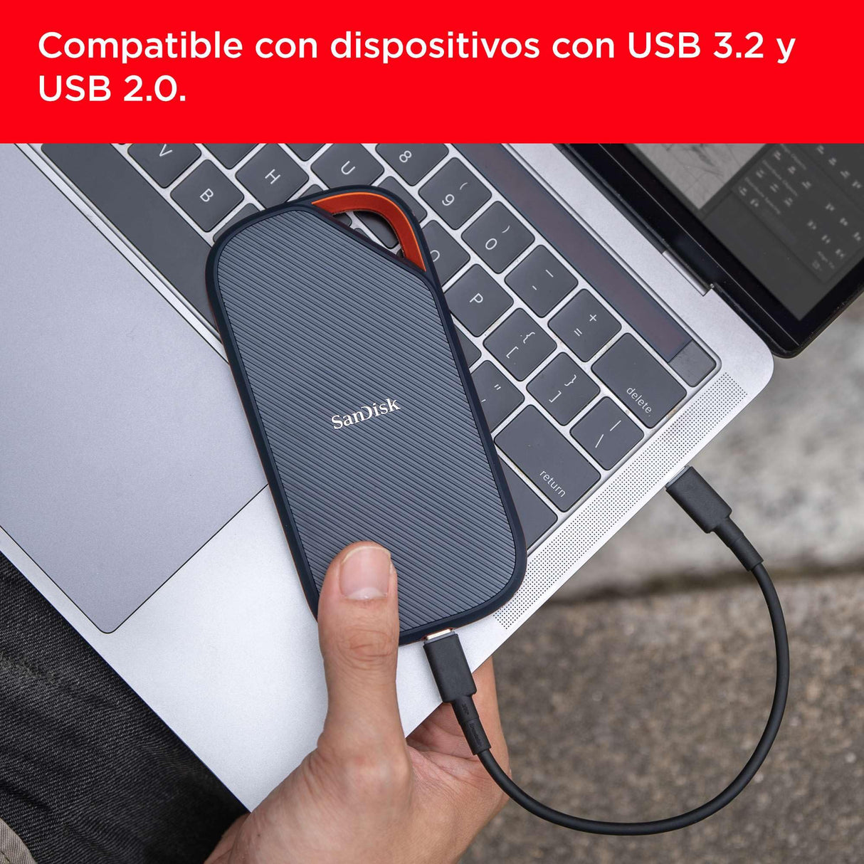 SANDISK Extreme Pro SSD Externo Portátil con USB4, 4TB (40 GB/s, hasta 3800 MB/s de Velocidad de Lectura y hasta 3700 MB/s de Velocidad de Escritura) Negro