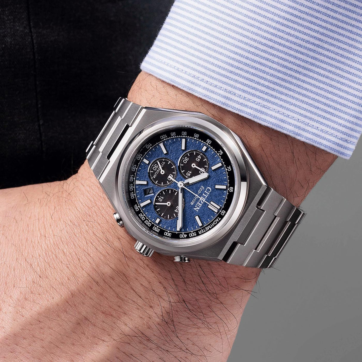 CITIZEN Reloj Cronógrafo para Hombres de Eco-Drive con Correa en Titanio CA4610-85L