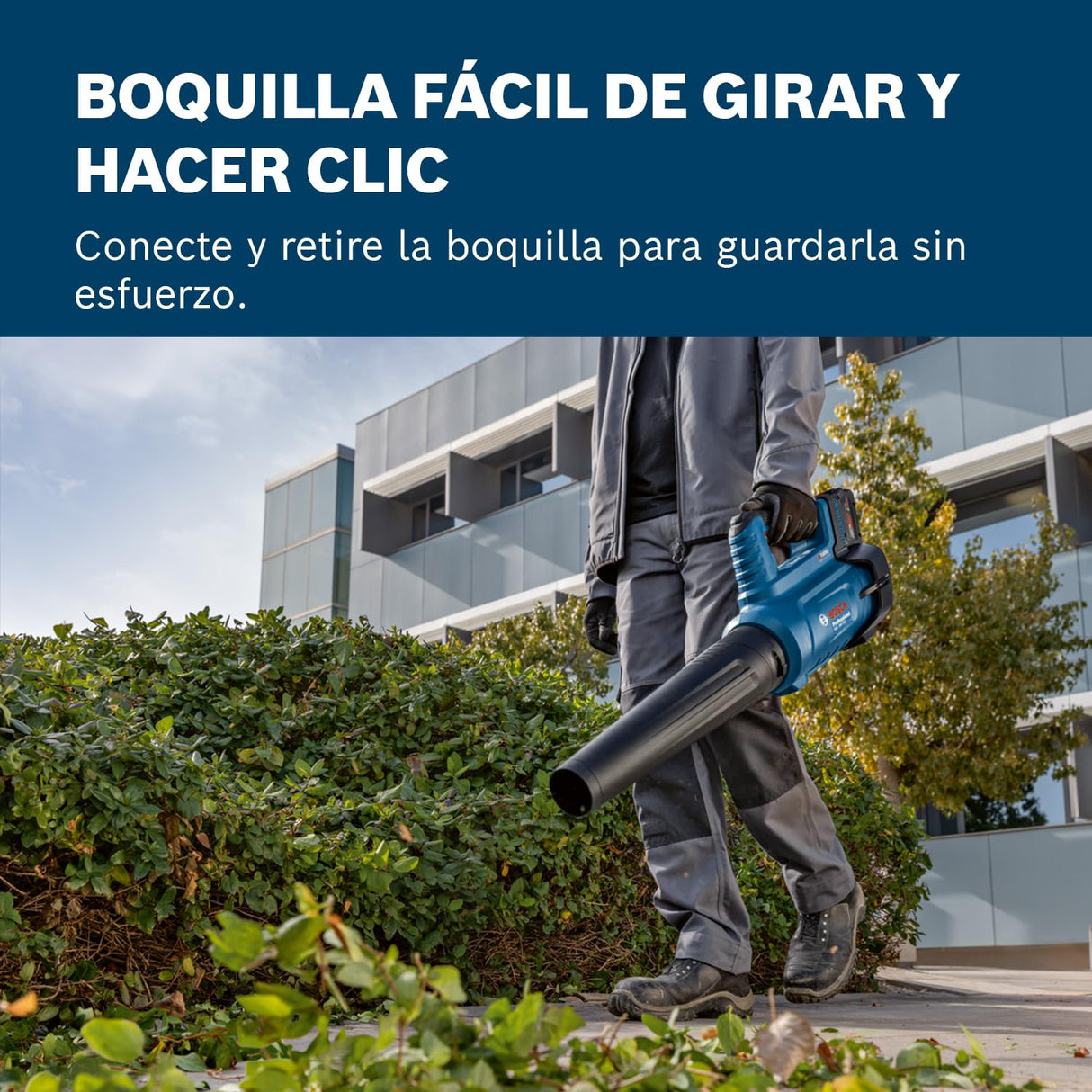 Bosch Professional 18V System soplador a batería BITURBO GBL 18V-750 (caudal de 780 m³/h, velocidad del aire de hasta 198 km/h, velocidad de giro variable, incl. boquilla, sin batería/cargador)