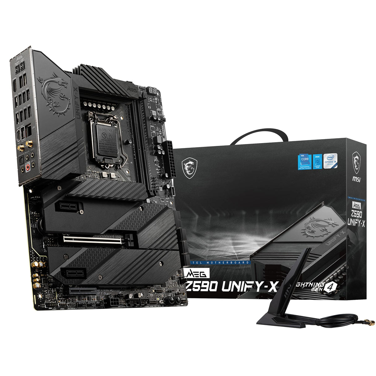 MSI Meg Z590 Unify-X - Placa Base Gaming ATX (Soporta procesadores Intel Core 11th Gen, LGA 1200-16+2+1 Phase 90A SPS, DDR4 Boost (5600 MHz/OC), 1 x PCIe 4.0 x 16, 4 x M.2 Gen 4/3 x4, Wi-Fi 6E)
