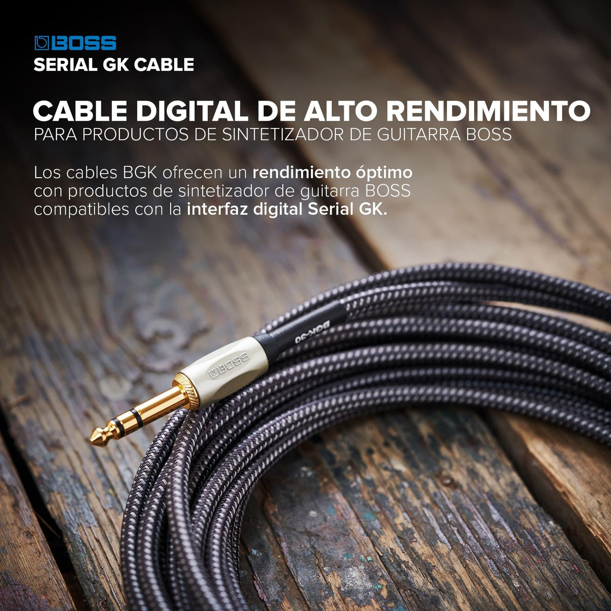 BOSS BGK-30 | Cable digital de alto rendimiento de 9 m para productos de sintetizador de guitarra Compatible con GM-800, GK-5, GK-5B, GKC-AD y GKC-DA