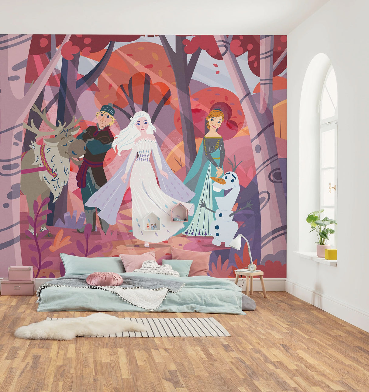 Komar WTD - Papel pintado fotográfico para habitación infantil (300 x 250 cm), diseño de Frozen de Disney