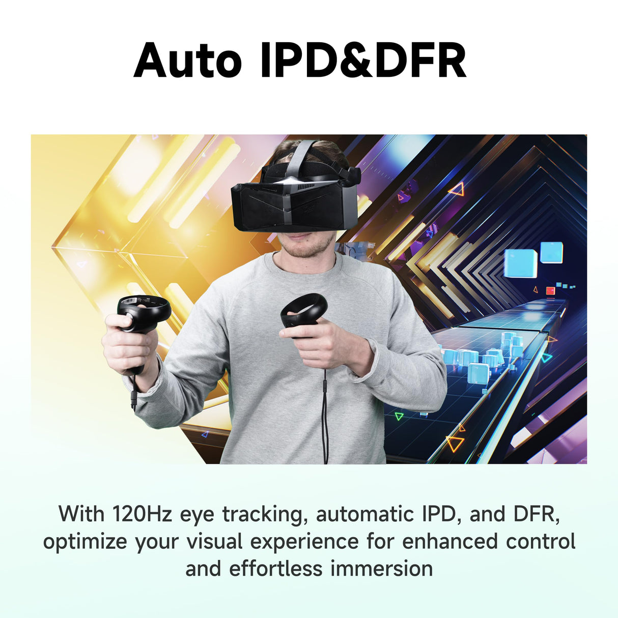 Pimax Crystal - Gafas de Realidad Virtual con Doble Motor para PC y Todo en Uno, Paneles Duales QLED+Mini-LED con Resolución de 5760x2880, Negros Más Puros y Cristalino, 256 GB
