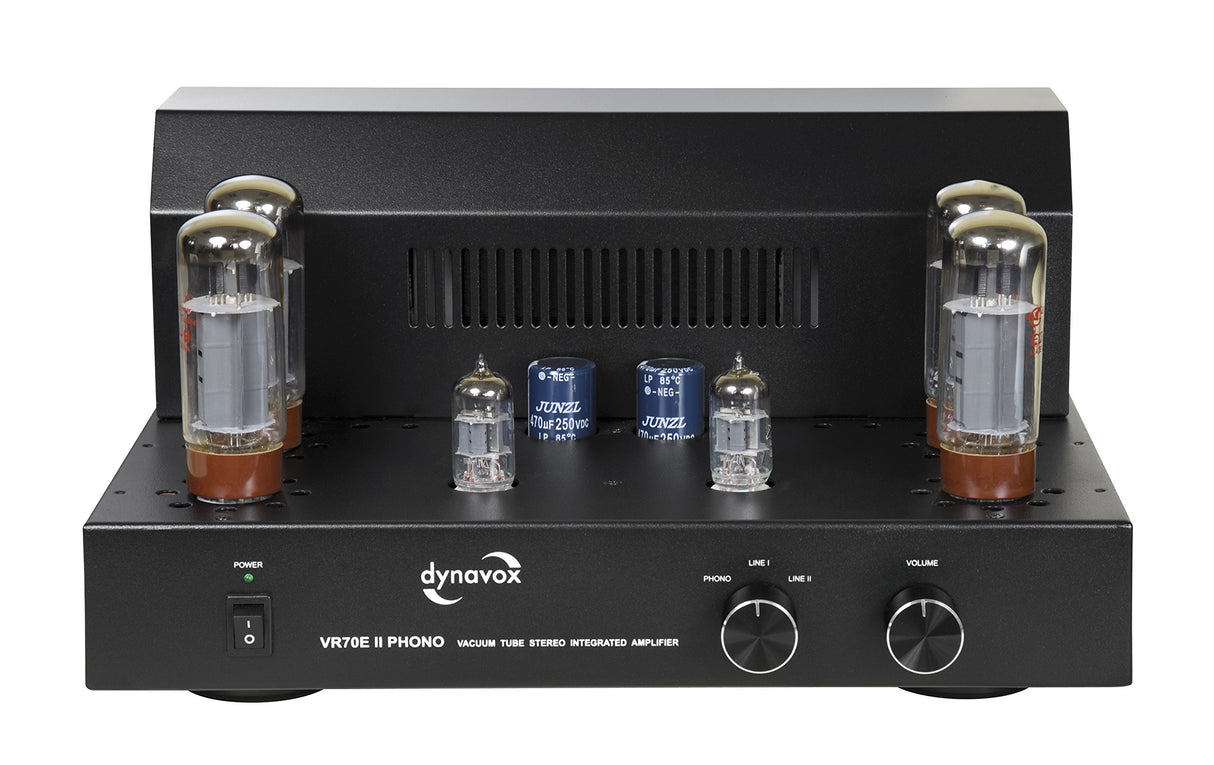 Dynavox VR-70 E II - Amplificador a válvulas para tocadiscos, color negro (importado)