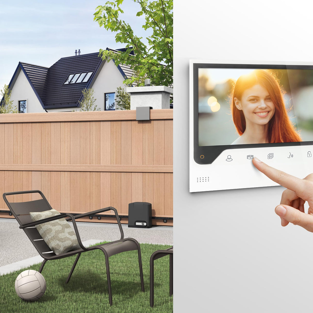 Avidsen 114461 Motorización conectada para Puerta corredera, de 3 a 8 m, hasta 500 kg-Orea Connect, Negro