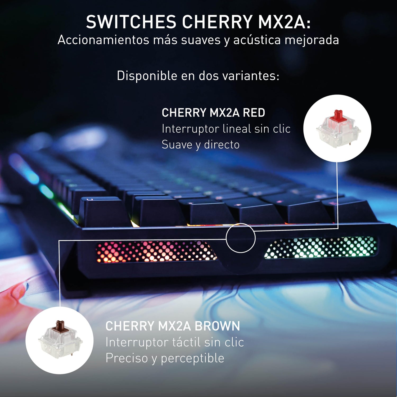 CHERRY XTRFY MX 3.1, Teclado Gaming mecánico, distribución de teclado alemán (QWERTZ), iluminación RGB, carcasa de aluminio, conexión USB-A, switches MX2A BROWN, negro