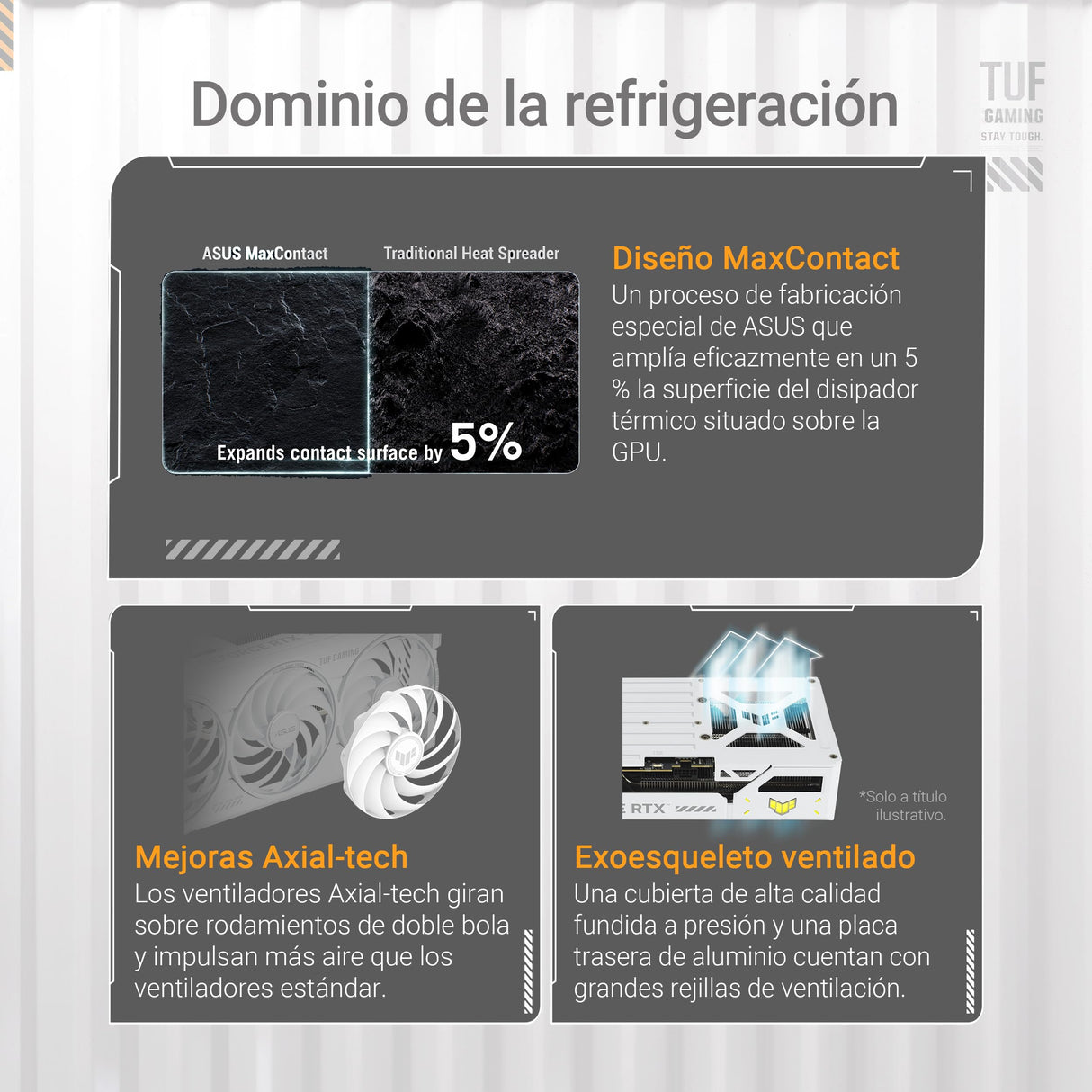 ASUS TUF Gaming GeForce RTX 5070 Ti 16 GB GDDR7 White OC Edition Tarjeta gráfica Gaming (PCIe 5.0, HDMI/DP 2.1, 3,125 Ranuras, Grado Militar, Revestimiento Protector, Ventiladores Axial-Tech)