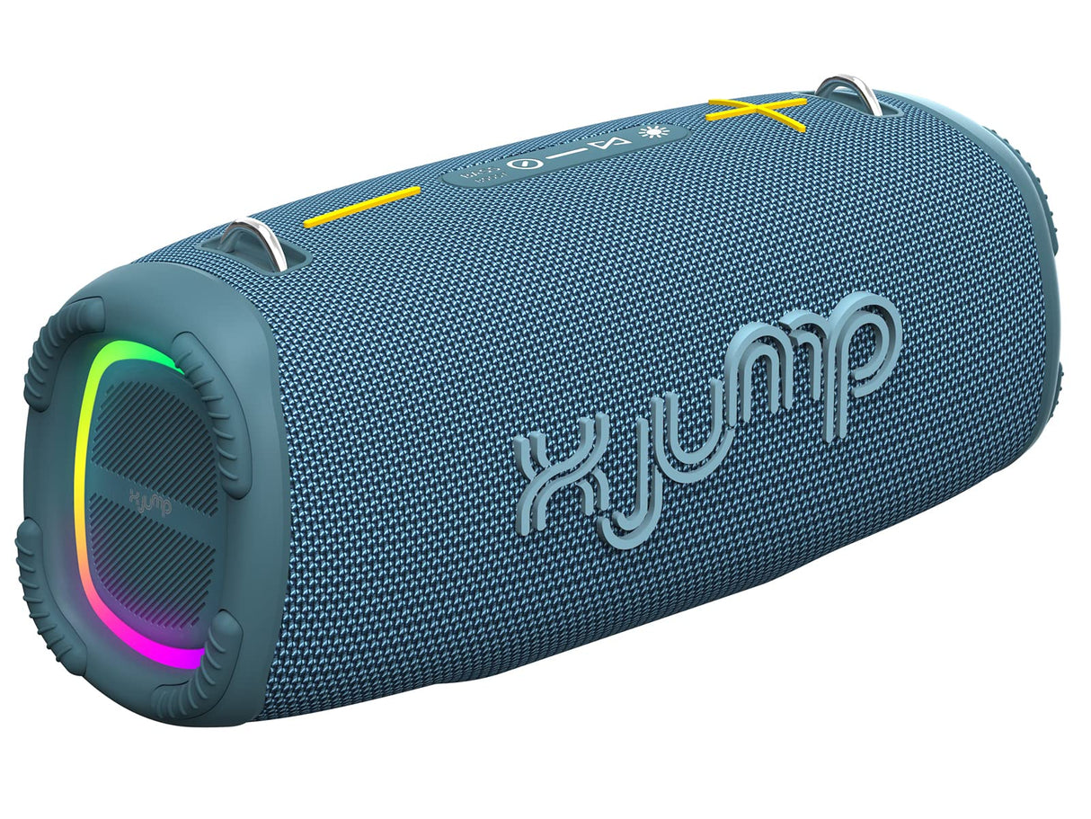 X Jump XJ 200 - Altavoz portátil Amplificado de 90 W, Alto Rendimiento, Bluetooth, función TWS, USB, AUX-IN, micrófono Incorporado, Altavoz Resistente al Agua IPX5, Azul