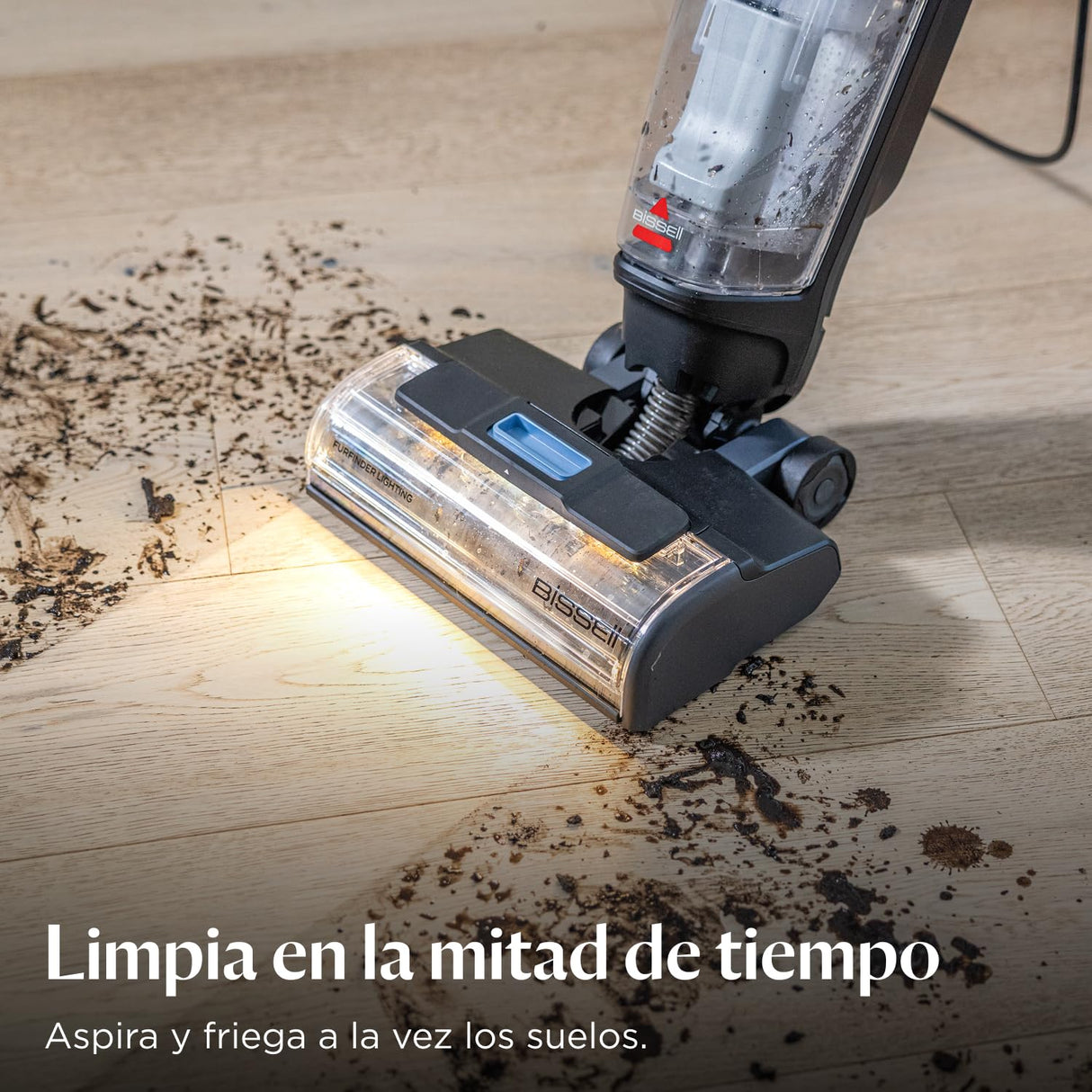 BISSELL CrossWave EdgeFind, aspirador de mano en seco y húmedo, limpieza potente de suciedad de mascotas, aspiradora en húmedo con tecnología ZeroGap, aspiradora para fregar, multisuperficie, 4159N