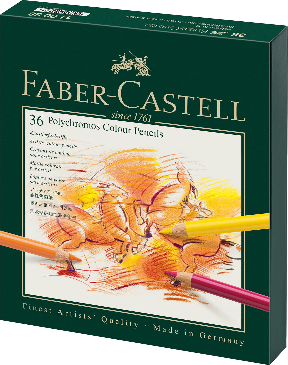 Faber-Castell 110038 - Estuche Estudio con 36 Ecolápices Polychromos - Multicolor