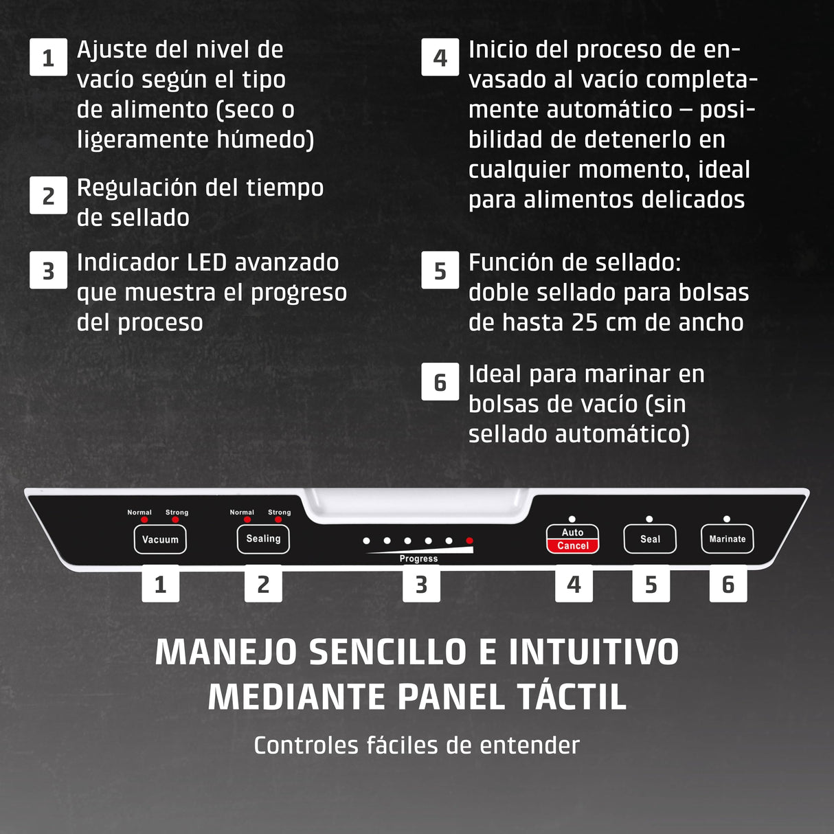CASO VacuChef 40 - Envasadora al vacío profesional de cámara compacta - Potente capacidad de vacío de 70 L/min - Cámara con capacidad de 3 litros - acero inoxidable