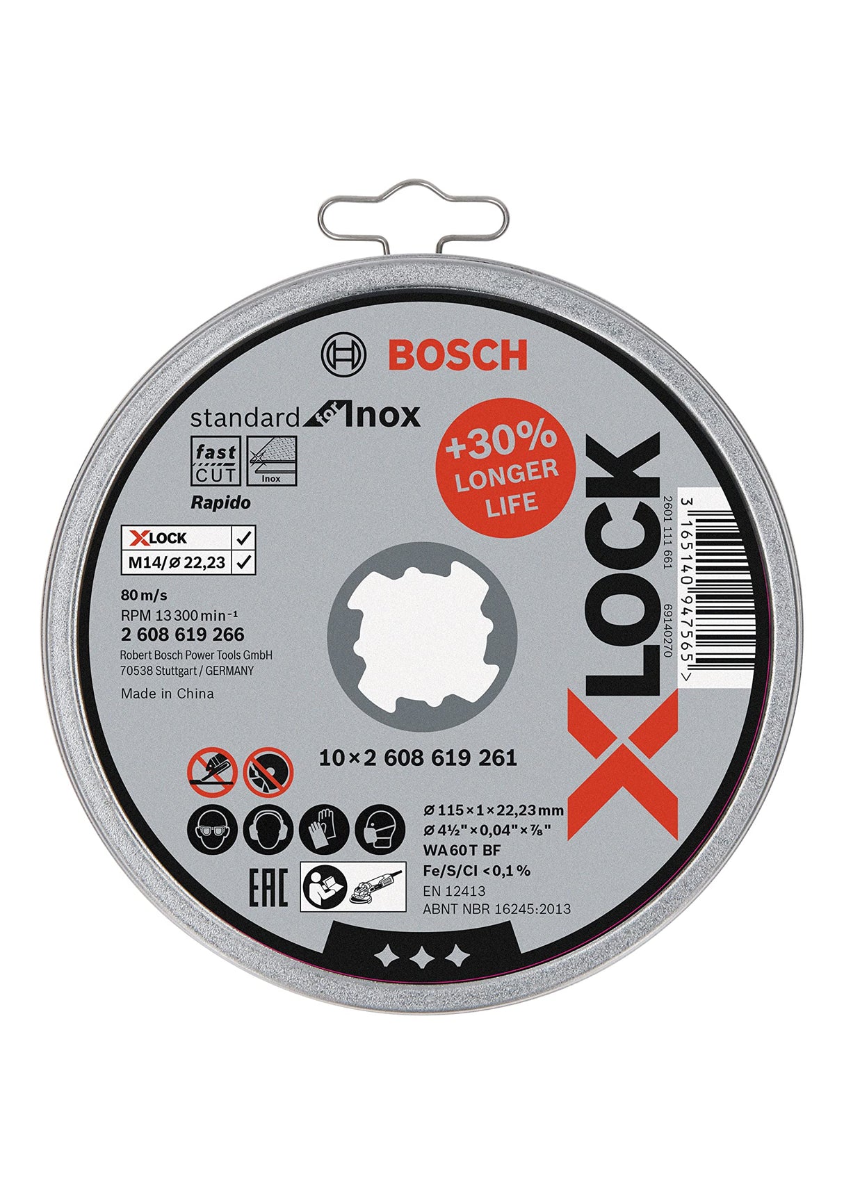 Bosch Accessories, Professional X-LOCK Paquete de sistema Kit universal y Miniamoladora GWX 750-115 X-LOCK, para Multi Material, Metal, Cerámica, Ø 115 mm, Accesorio Amoladoras Angulares