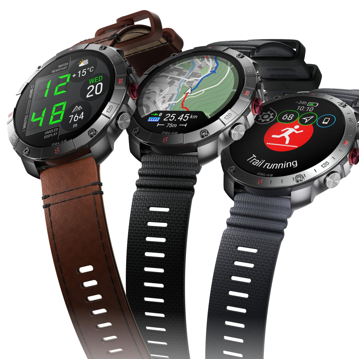 Polar Grit X2 Pro Outdoor Multisport Watch Premium: un smartwatch Robusto con GPS, Funciones de navegación avanzadas, Registro de Actividad, tecnología de biosensores y Entrenamiento con FC, Greige