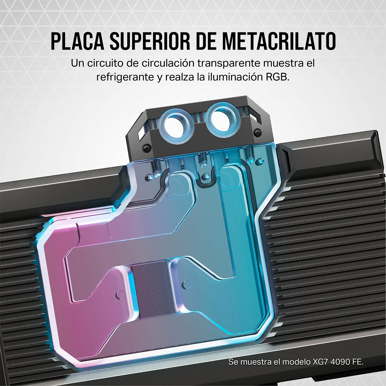 Corsair Hydro X Series XG7 RGB RX 7900 XTX Bloque de refrigeración líquida para GPU - para AMD Radeon™ RX 7900 XTX - Bloque de refrigeración líquida para GPU de Cobre - Negro