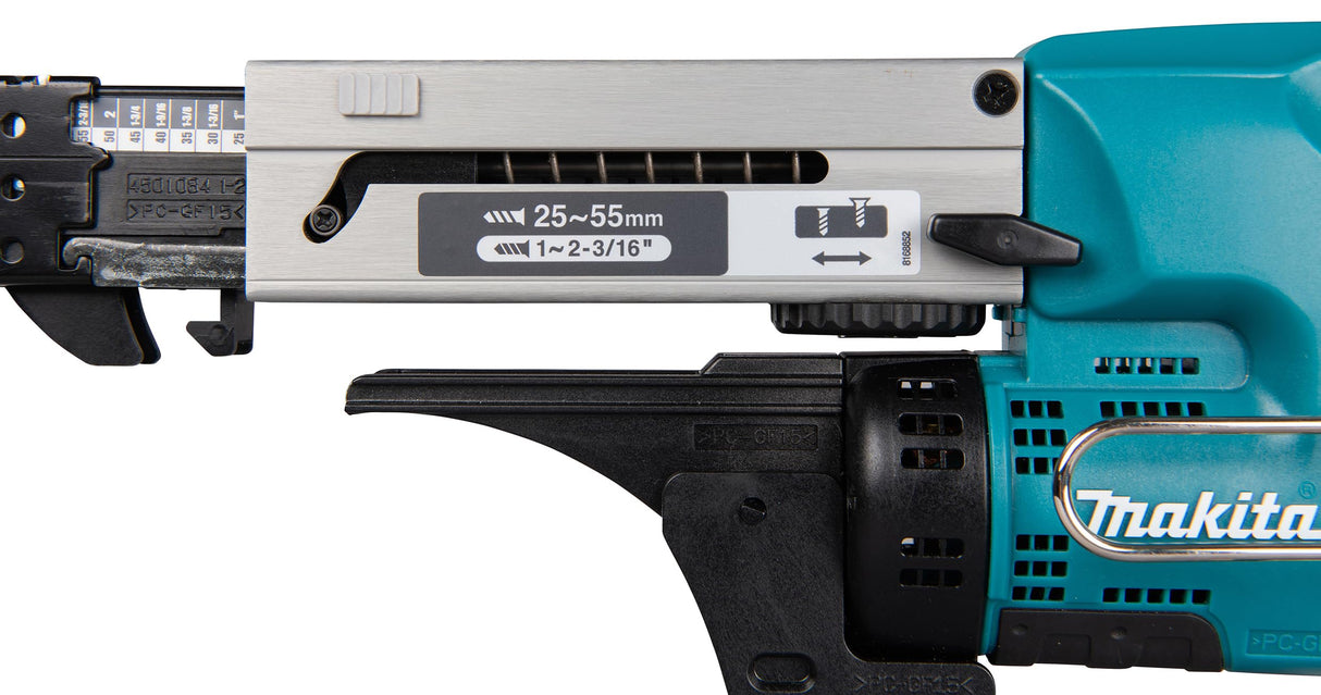 Makita DFR550Z Atornillador autoalimentado Batería 1/4" 18V Solo cuerpo LXT