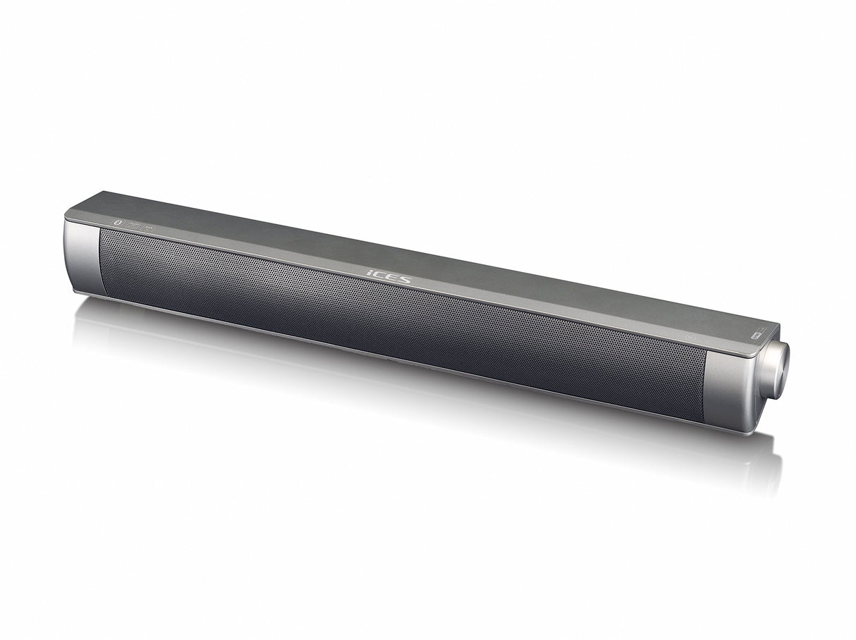 ICES ISB de 020 Mini Barra de Sonido Bluetooth (2 x 5 W RMS), Incluye Cable Micro USB, AUX de Entrada y Micro SD Lector de Tarjetas