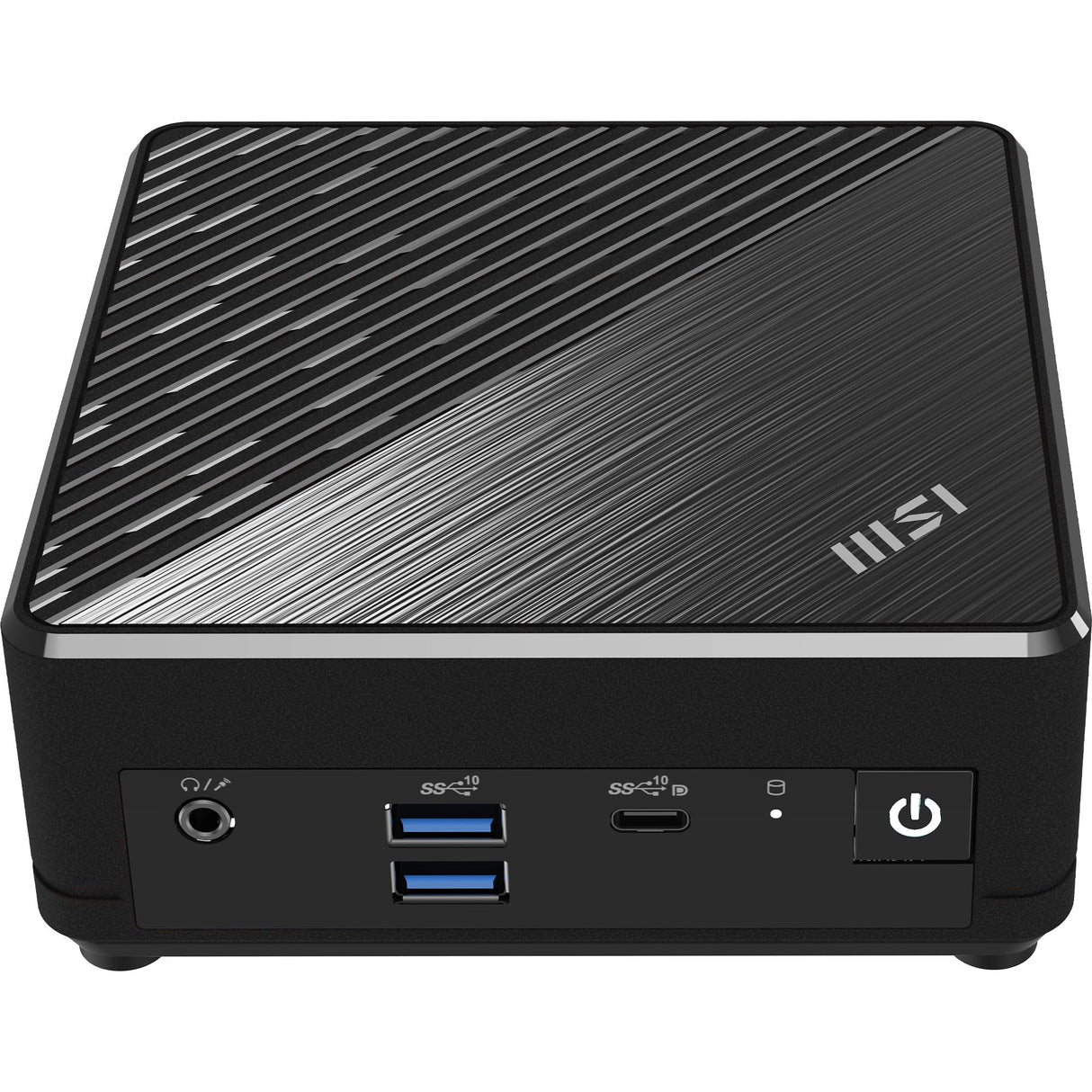 MSI Cubi N ADL S-079DE Mini PC, Intel Celeron N100, 4 GB DDR4, 128 GB M.2 SSD, USB 3.2 Gen 2 Type C (DP Alternate), HDMI 2.1 y DP 1.4, Bluetooth 5, Fanless, Windows 11Pro, VESA, Negro