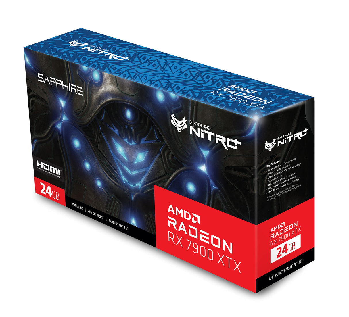 Sapphire Tarjeta gráfica para Juegos Nitro+ AMD Radeon RX 7900 XTX Vapor-X 11322-01-40G con GDDR6 de 24 GB, AMD RDNA 3