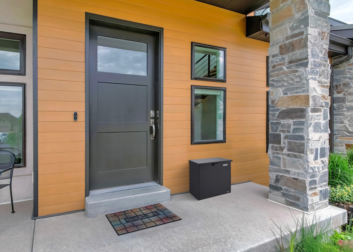 ARREGUI Bigpack Base Electrónico EP2104E Buzón Individual de Paquetería con Apertura Electrónica | Buzón de Acero para Paquetes Grandes (Paquete Máximo: 47x46x24 cm) | Buzon Compras Online | Negro