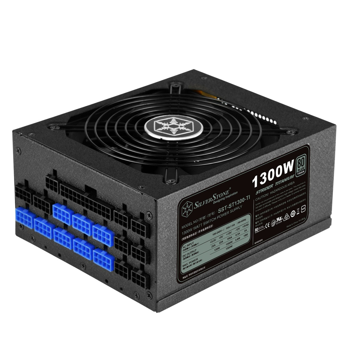 Silverstone ST1300-TI, Fuente de alimentación ATX Totalmente Modular 80 Plus Titanium 1300W, SST-ST1300-TI v2.0