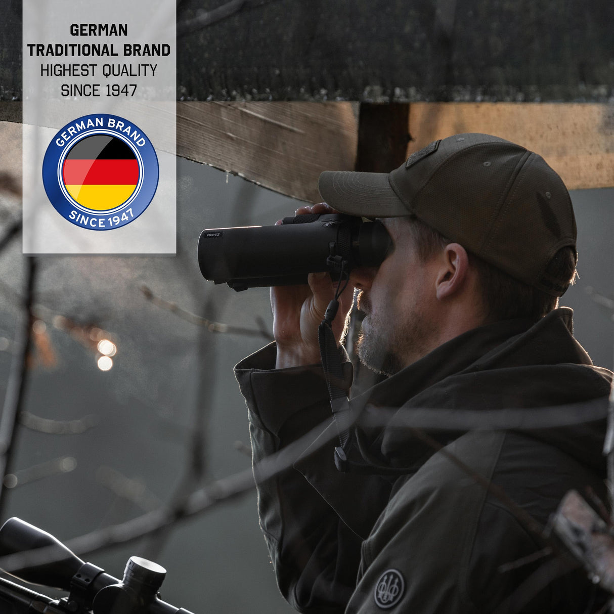 STEINER Prismáticos de Caza eRanger LRF 10x42 - telémetro láser hasta 3.000 m, transmisión Digital a la aplicación Steiner Connect, conectividad con eRanger 8, Steiner Impact Locator