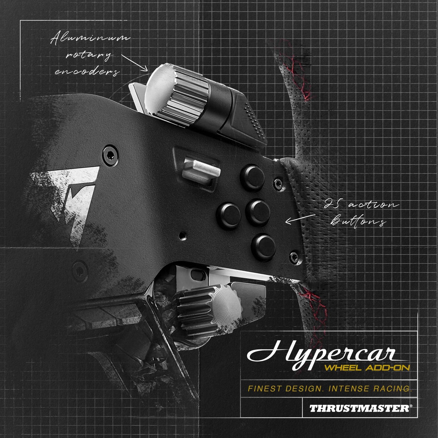 Thrustmaster Hypercar Wheel Add-On, Aro de Volante Premium, Para PC y Consolas