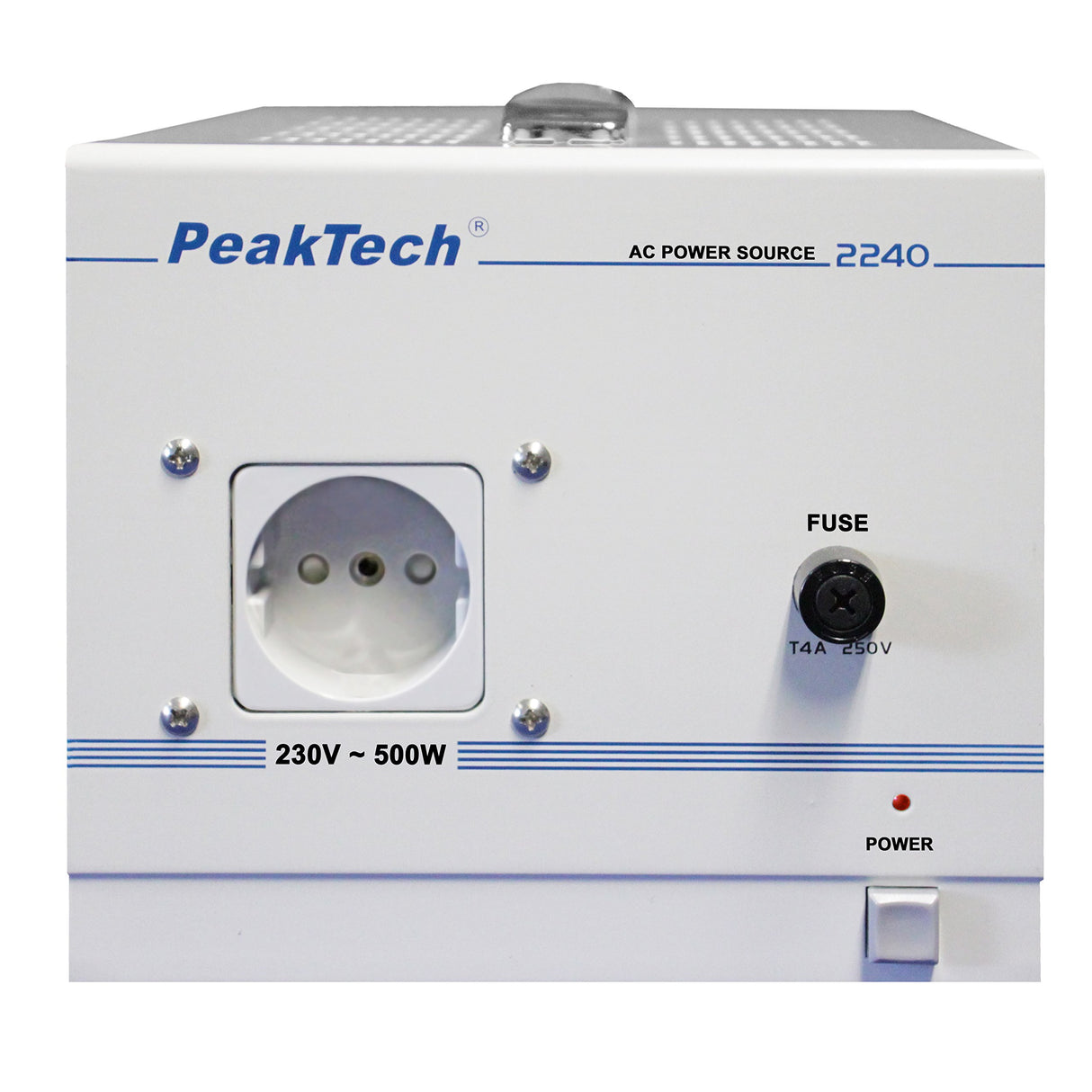 PeakTech 2240 - Transformador de Aislamiento, Dispositivo de Medición, Toroidal, Galvánico, Clase de Protección 1, Uso Móvil, Voltaje de Entrada 230 V, Potencia de Salida 500 W - 160 x 125 x 235 mm