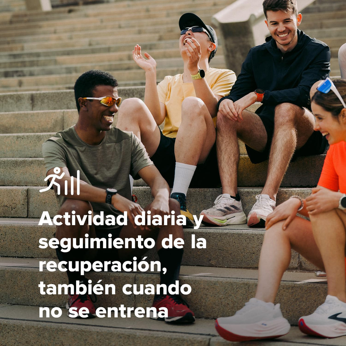 SUUNTO Run Reloj GPS Running, Pantalla Táctil AMOLED 1,32'', Ligero, Multideporte, Monitor Actividad, GPS Preciso, Seguimiento Cardíaco/Sueño, 12 Días Autonomía, 4GB Almacenamiento Música