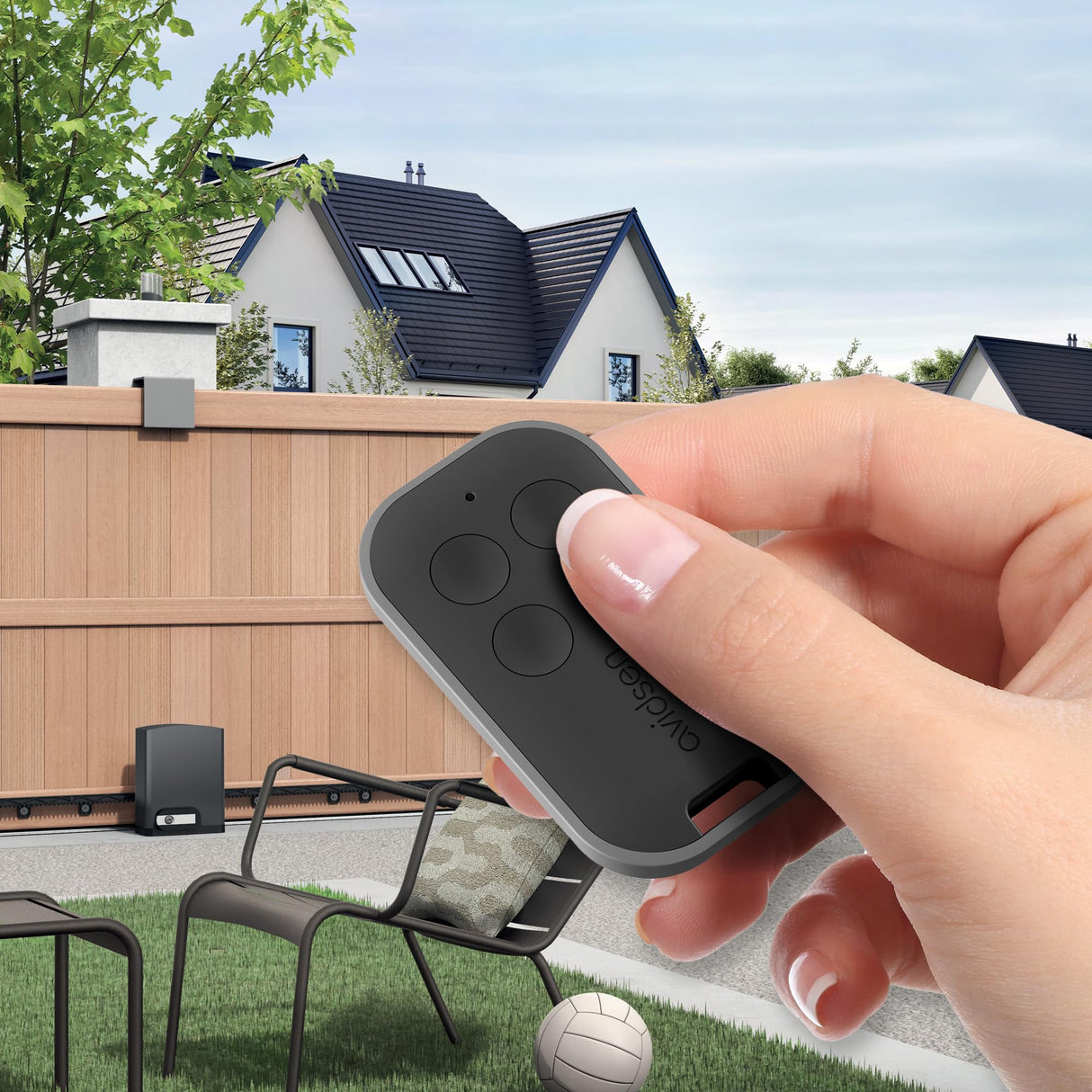 Avidsen 114465 Motorización conectada para Puerta corredera-Orea Connect, Gris