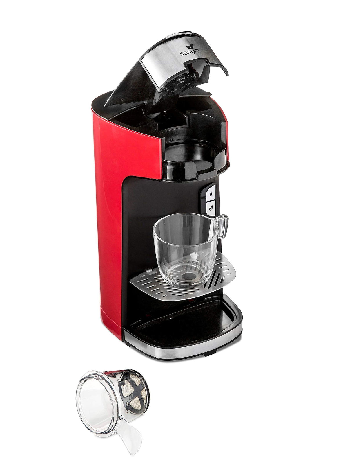 Senya Set Máquina de té, tetera eléctrica roja Tea Time & el Cofre Degustación que comprende 72 bolsitas-Les 2 Marmottes