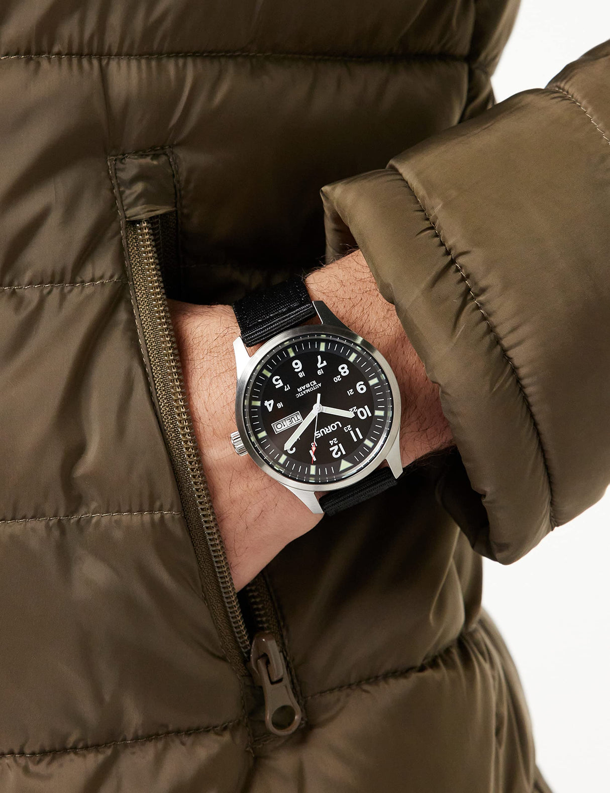 Seiko Reloj Analógico para Hombres de Automático con Correa en Nailon RL411BX9