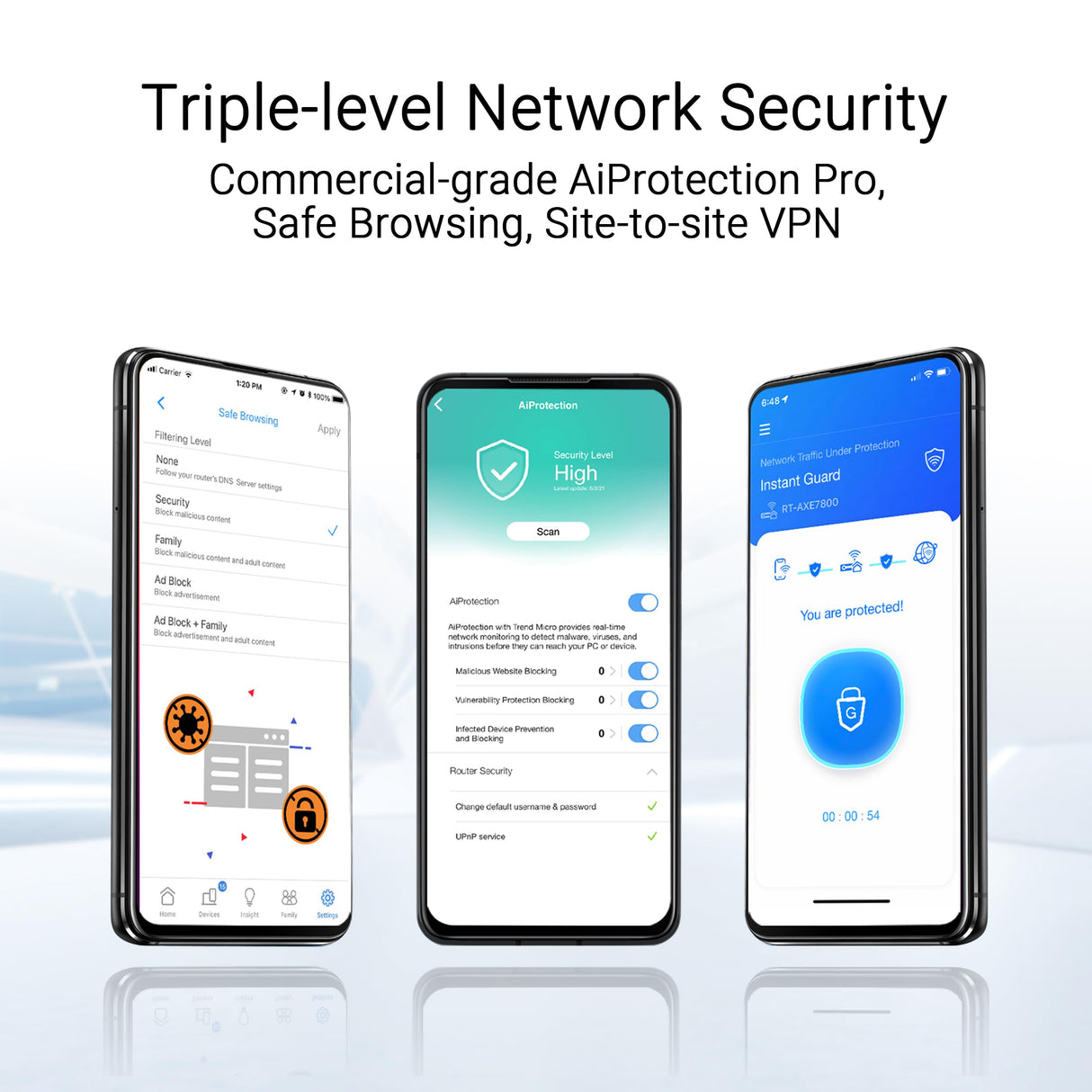 ASUS ZenWiFi BT8, Red WiFi 7 de Triple Banda, 3600 Mbps, Cobertura 548 m², Dos Puertos 2,5 G, Controles de Seguridad y Control Parental incluidos, Smart Home Master SSIDs - Blanco