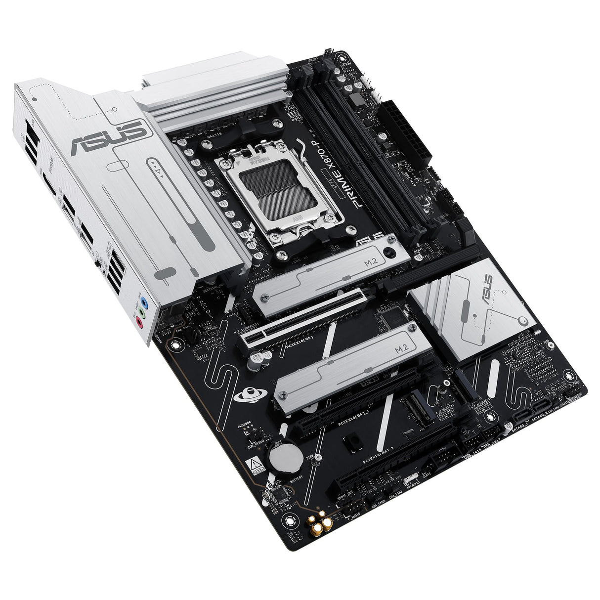 ASUS Prime X870-P - Placa Base AMD ATX, 14+2+1(80A) etapas de alimentación, PCIe 5.0 x16 Compatible con GPU de última generación, 4X M.2, DDR5, PCIe Q-Release