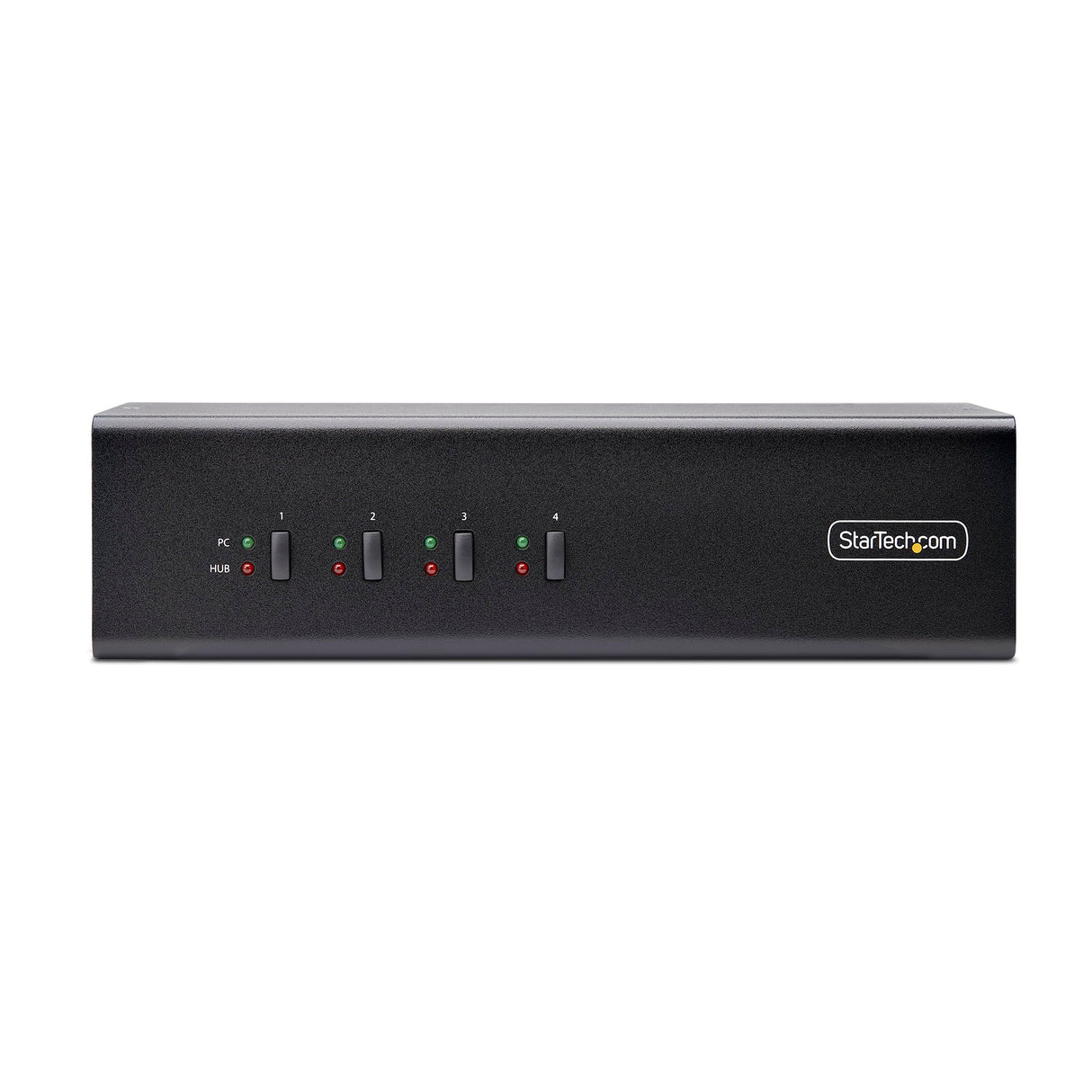 StarTech.com Switch Conmutador KVM de 4 Puertos y 2 Monitores DisplayPort - 4K 60Hz - Hub Ladrón 2 Puertos USB 5Gbps - 2x USB 2.0 HID - Teclas de Acceso Rápido y Botones - TAA (P4DD46A2-KVM-SWITCH)