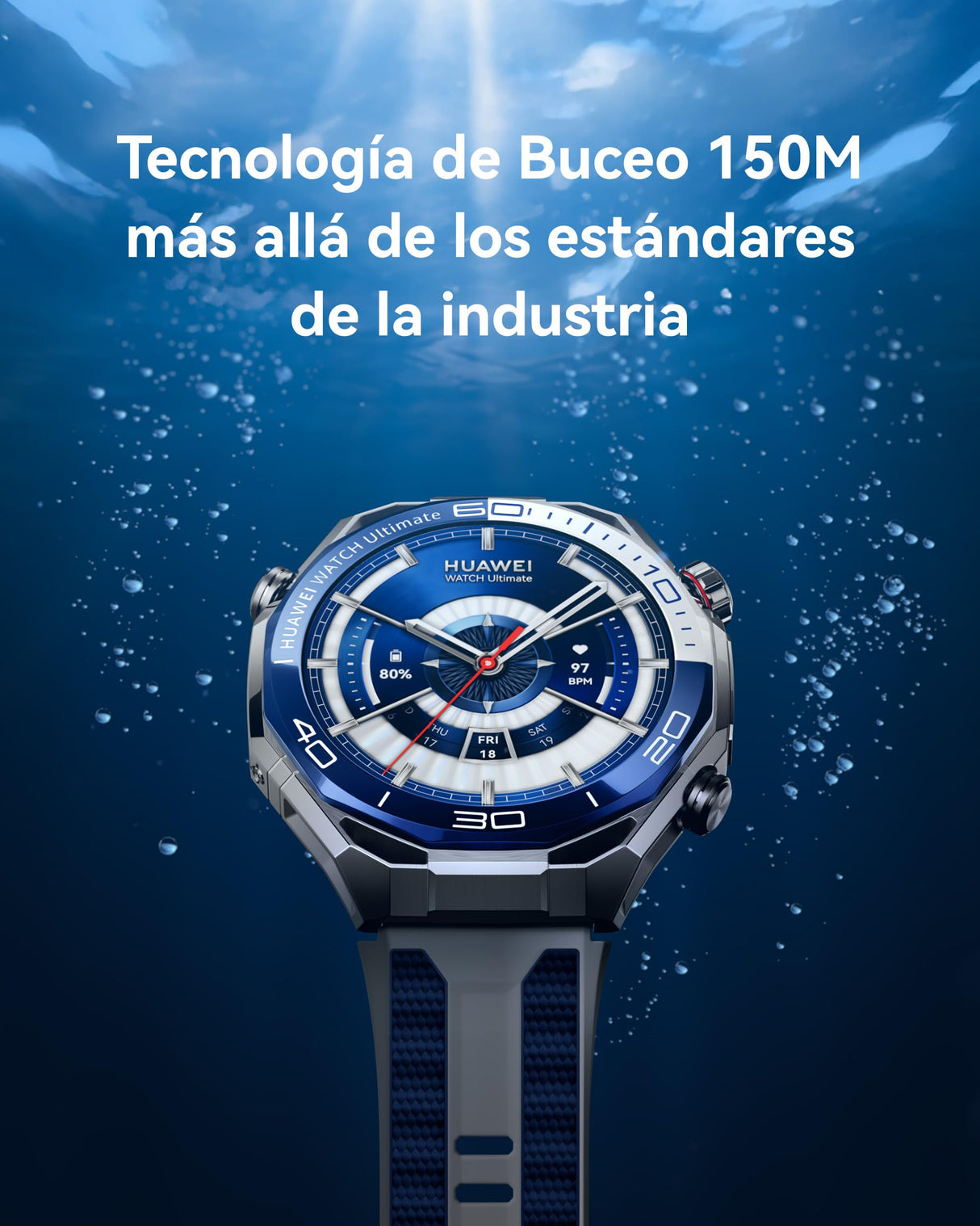 HUAWEI Watch Ultimate 2, Reloj Inteligente GPS, Metal Líquido a Base de Circonio, Buceo de hasta 150 Metros, Comunicación Subacuática Basada en Sonar, Monitoreo de Salud Preciso, eSIM, Negro