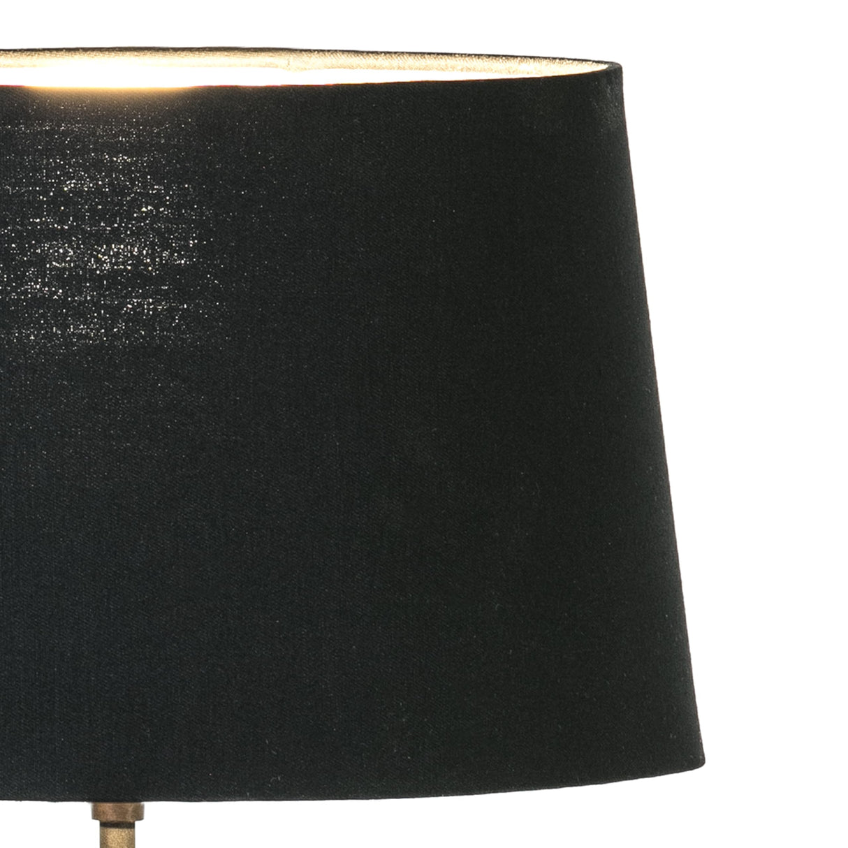 LAMPARA SOBREMESA 20X20X43 METAL/MADERA MARRON CON PANTALLA NEGRO