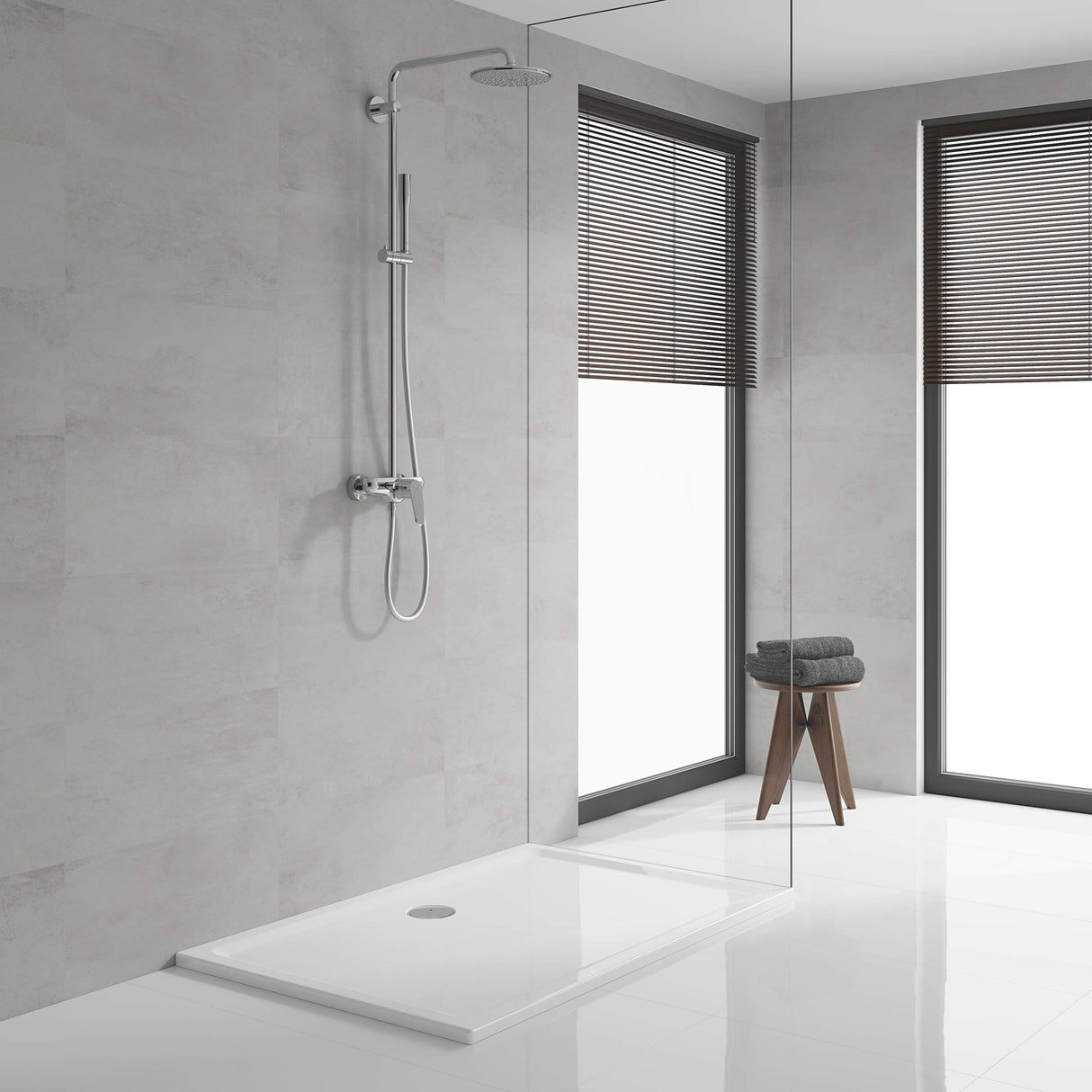 Grohe 23 058 003 Sistema de Ducha con Monomando, Cromo (Chrome), 210 mm