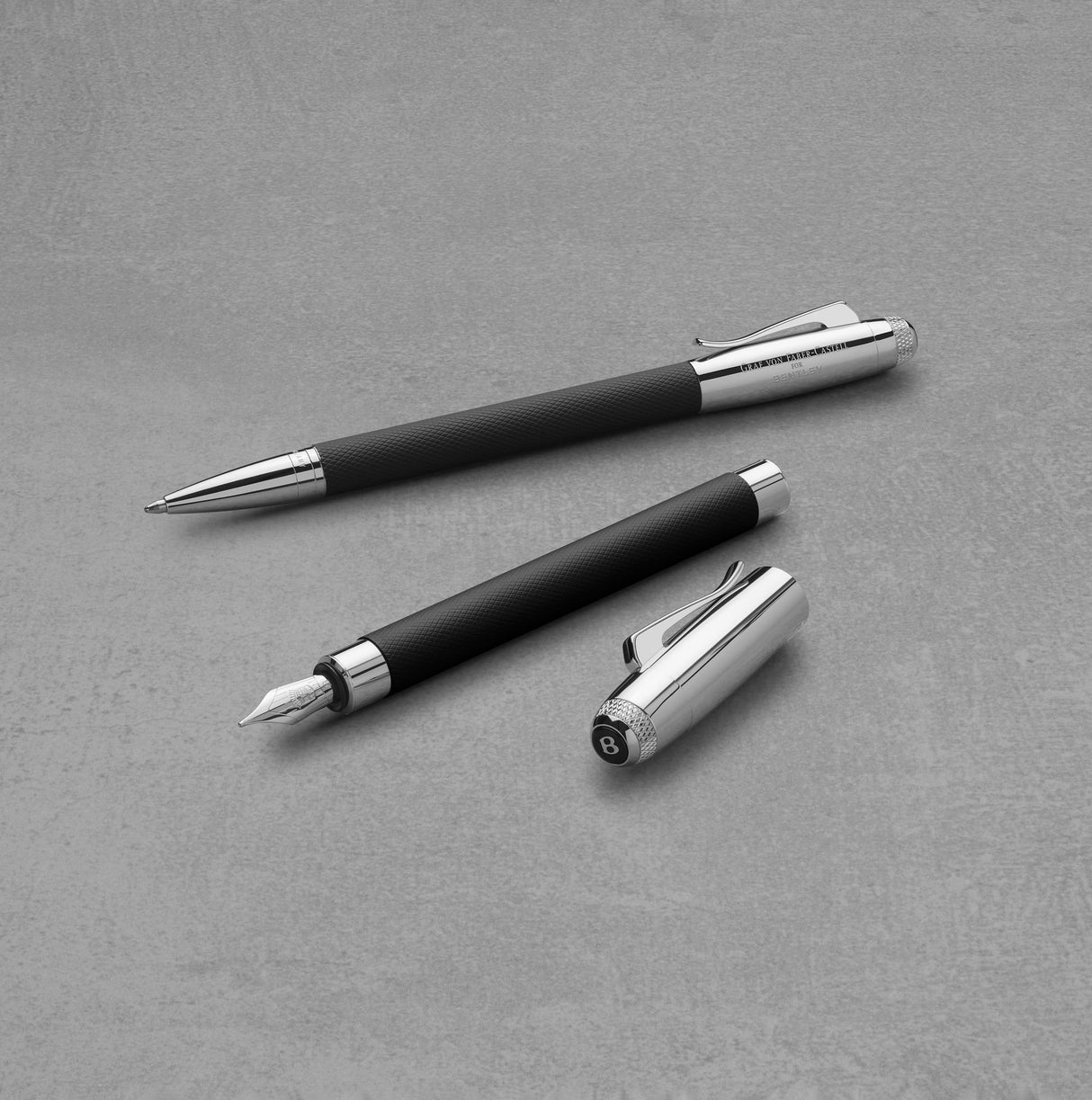 Graf von Faber-Castell Bentley Onyx 141870 - Pluma estilográfica (plumín M, 1 unidad)