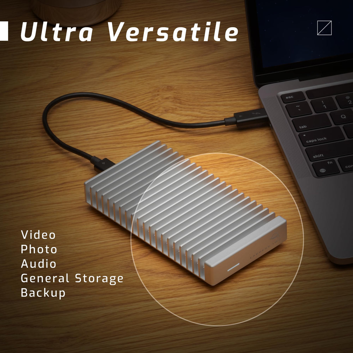 OWC Unidad SSD Externa ultrarrápida NVMe Thunderbolt (USB-C) de 8 TB Express 1M2 con Carcasa de disipador de Calor de Aluminio