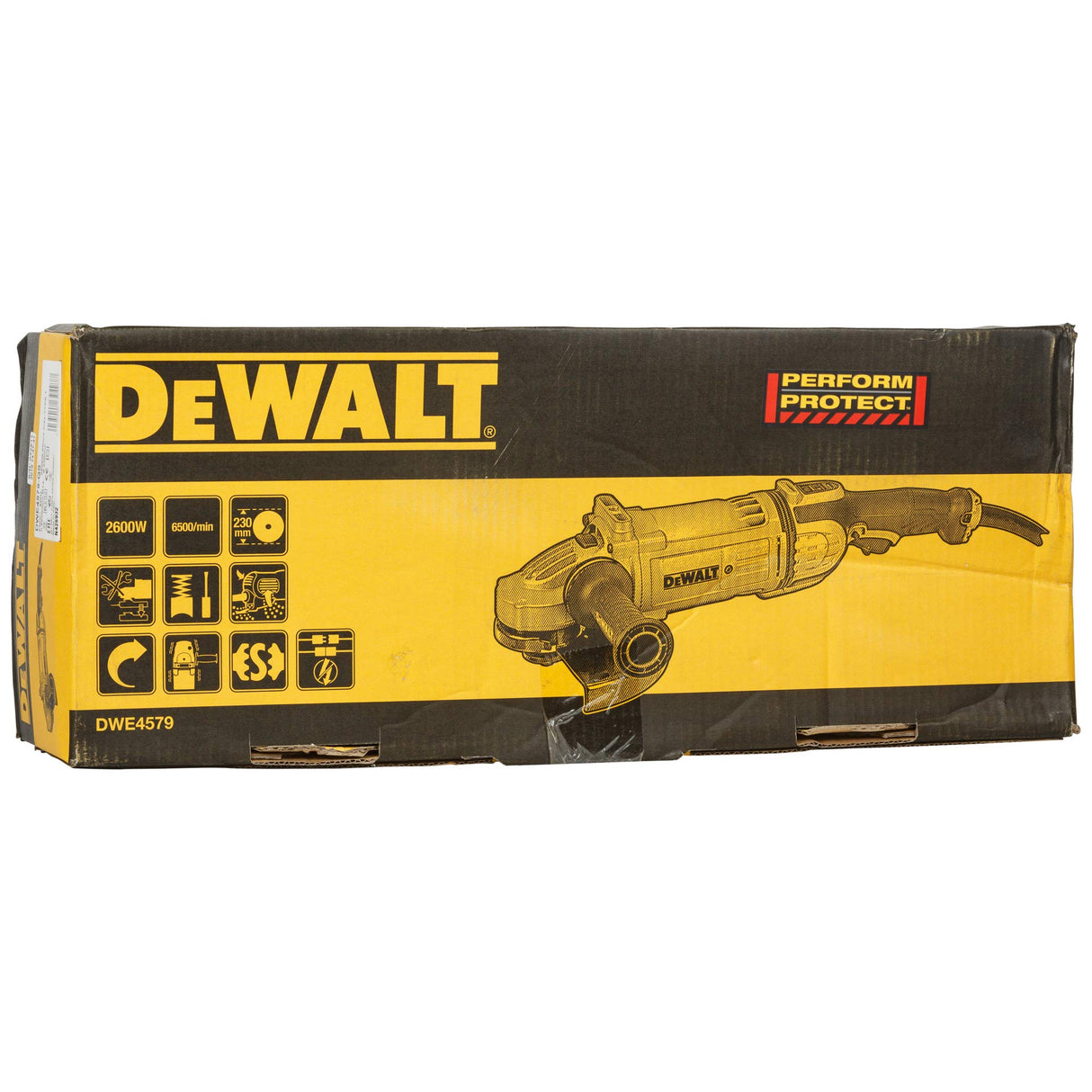 DeWalt DWE4579-QS Amoladora, 2600 W, 230 V, Negro y Amarillo