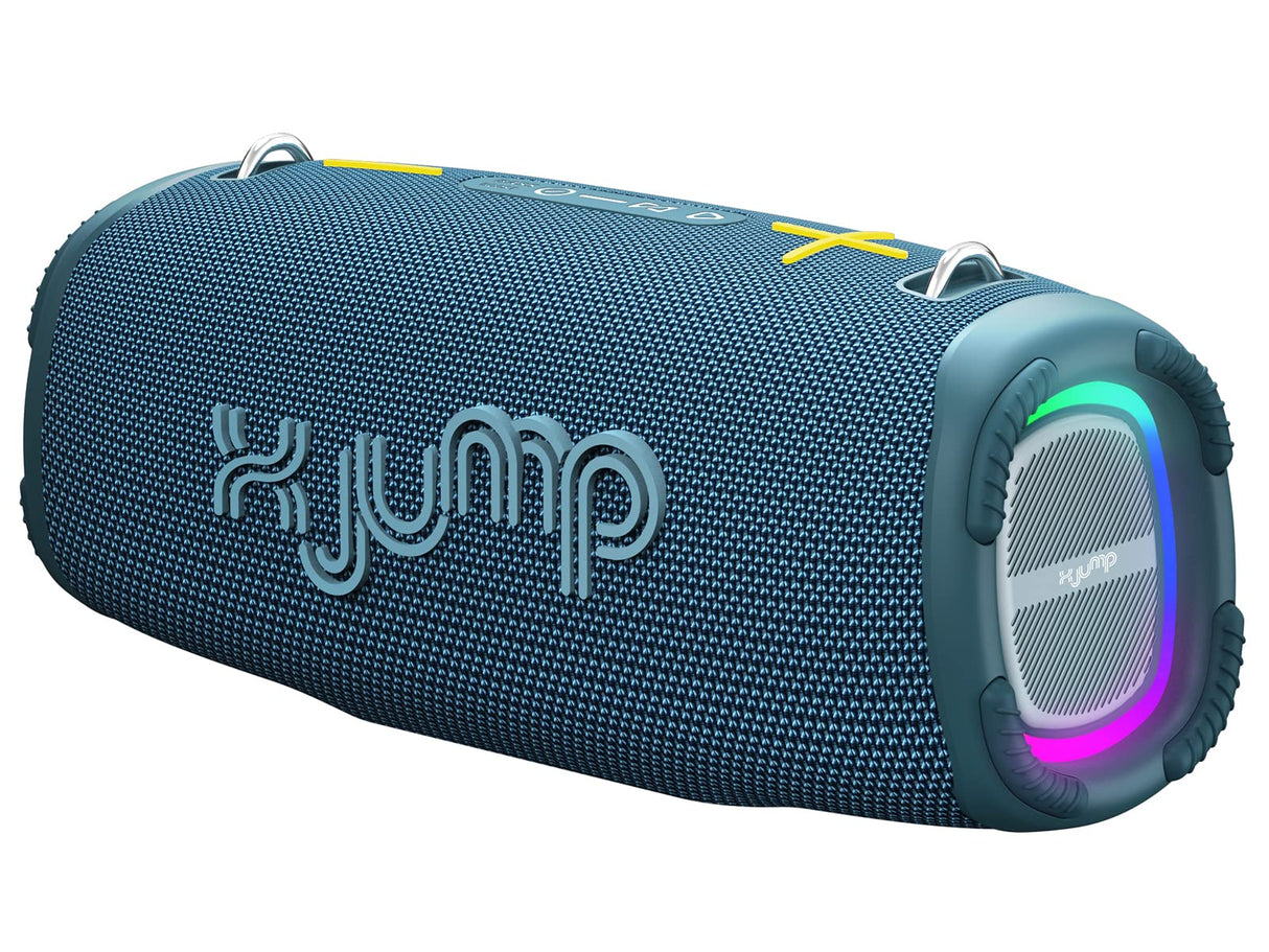 X Jump XJ 200 - Altavoz portátil Amplificado de 90 W, Alto Rendimiento, Bluetooth, función TWS, USB, AUX-IN, micrófono Incorporado, Altavoz Resistente al Agua IPX5, Azul